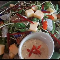 I love how the food is plated! at Meena Rice Based Cuisine in Chiang Mai