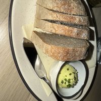 Bread with cashew butterr  at The Well in Austin