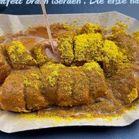 Vegan sausage with peanut sauce  at Curry & Co in Chemnitz