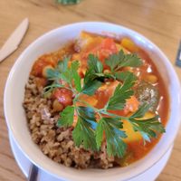 Vegan stew at Knajpa Artystyczna in Kazimierz Dolny