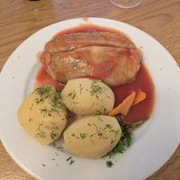 "Gołąbki" with millet groats. at Knajpa Artystyczna in Kazimierz Dolny