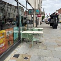 outdoor seating area  at Turtle Bay in Colchester