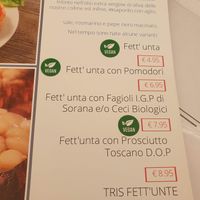 Menu (italian) at Il Giardino in Montecatini Alto