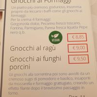 Menu (italian) at Il Giardino in Montecatini Alto