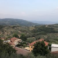The view from the restaurant  at Il Giardino in Montecatini Alto