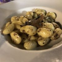 vegan gnocchi with truffel  at Il Giardino in Montecatini Alto