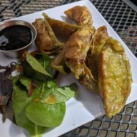 Veggie dumplings. at Spires Market in Rincon