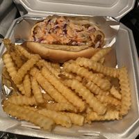 The Major with a side of fries and ranch at The Vegan Spot - Food Truck in Fayetteville