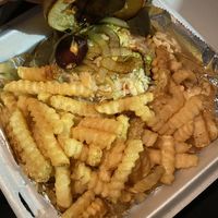 The Captain Supreme with a side of fries and ranch at The Vegan Spot - Food Truck in Fayetteville