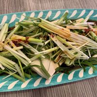 Tofu with spring onions  at King Dumpling in Preston