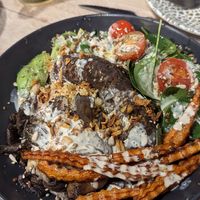 Bowl de morcilla vegana at Acherito in Jaca