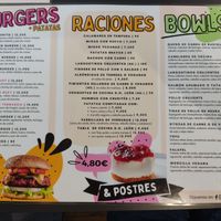 Menú con opciones veganas y vegetarianas. at Acherito in Jaca