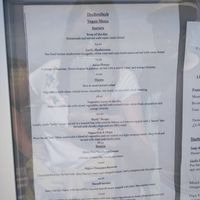 Vegan menu at The Benllech in Benllech
