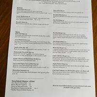 Menu Tuesday 19th March 2024 at The Benllech in Benllech