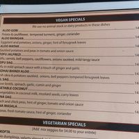 Large vegan section! at Spice Root in Williamstown