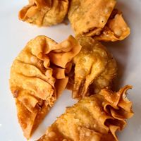 Fried veg won ton at Hung Paradise in Oranjestad