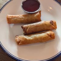 Veggie spring rolls (vegan) - pretty good but not enough veggies for me at Hung Paradise in Oranjestad