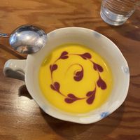 Pumpkin soup  at Saishoku Ryouri F - Vegan Restaurant F in Kyoto
