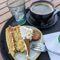 Vegan Biscoff cake at Coffee Tales in Birmingham