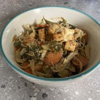 Buddha Bowl - changes frequently, red Thai curry with tofu and noodles   at FRONT Community Hub in Charlton Kings