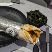 Cauliflower wrap and crispy kale at EAT LEBÖ in Ruislip