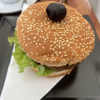 Vegan burger   at Iguana Cafe in Albufeira