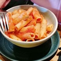 Tomato pasta at Sgwd Gwladys in Neath