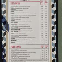 Menu at Pizzani in Eindhoven