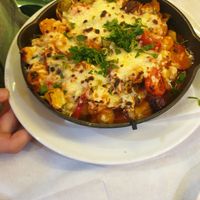 Baked vegan gnocci at Trattoria in Bowness-on-windermere