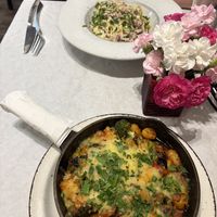 Gnocchi (non vegan pasta in background)  at Trattoria in Bowness-on-windermere