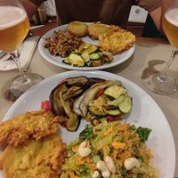 Mix of 4 different dishes at La Cucina Dei Colori in Catania