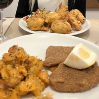 Sautéed pumpkin and Seitan cutlets  at La Cucina Dei Colori in Catania