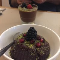 gelsi al mirtillo. Blackberry flan (?) :) DELI!!! at La Cucina Dei Colori in Catania