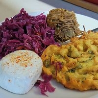 Vegetarian buffet at La Cucina Dei Colori in Catania