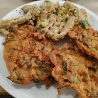 Yummy patties served with cauliflower in white wine at La Cucina Dei Colori in Catania