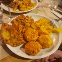 Delicious Chickpea Fritters, Pumpkin and Millet Croquettes at La Cucina Dei Colori in Catania