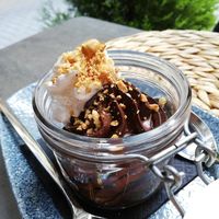 Avocado mousse with coconut cream at Noranta Tres in Escaldes-engordany