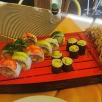Vegan sushi platter at Buddha & Sakura in Calheta