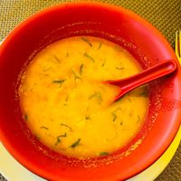 vegan lentil soup  at Buddha & Sakura in Calheta