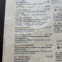 Most of the vegetarian options - notice that there are a lot more options not in this section  at Buddha & Sakura in Calheta