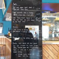 Buddha bowl or vegan mozzarella salad. at Blue Bar in Porthtowan