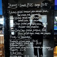 Afternoon menu  at Blue Bar in Porthtowan