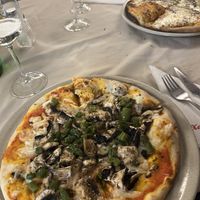 Vegetarian pizza with vegan cheese   at Xarambinha in Funchal