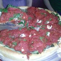 deep dish pizza at Masa of Echo Park in Los Angeles