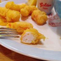 Inside of vegan prawns. Texture was pretty similar at Golden Union in London