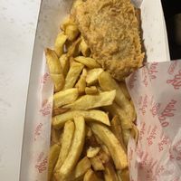 Vegan fish n chips   at Golden Union in London