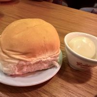 Roll and pickled onion   at Golden Union in London