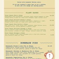 Menu  at Golden Union in London