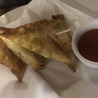Vegetarian samosas   at Fifi's in Arusha