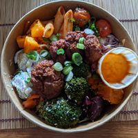 Falafel salad bowl at The Picnic Basket in Prestwick